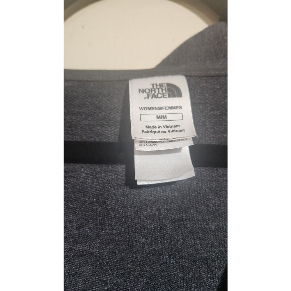 The North Face Womens Jacket Hoodie Size Medium Gray Tunic Asymmetric Full Zip - Picture 8 of 10